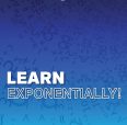 math - learn exponentially slogan flyer