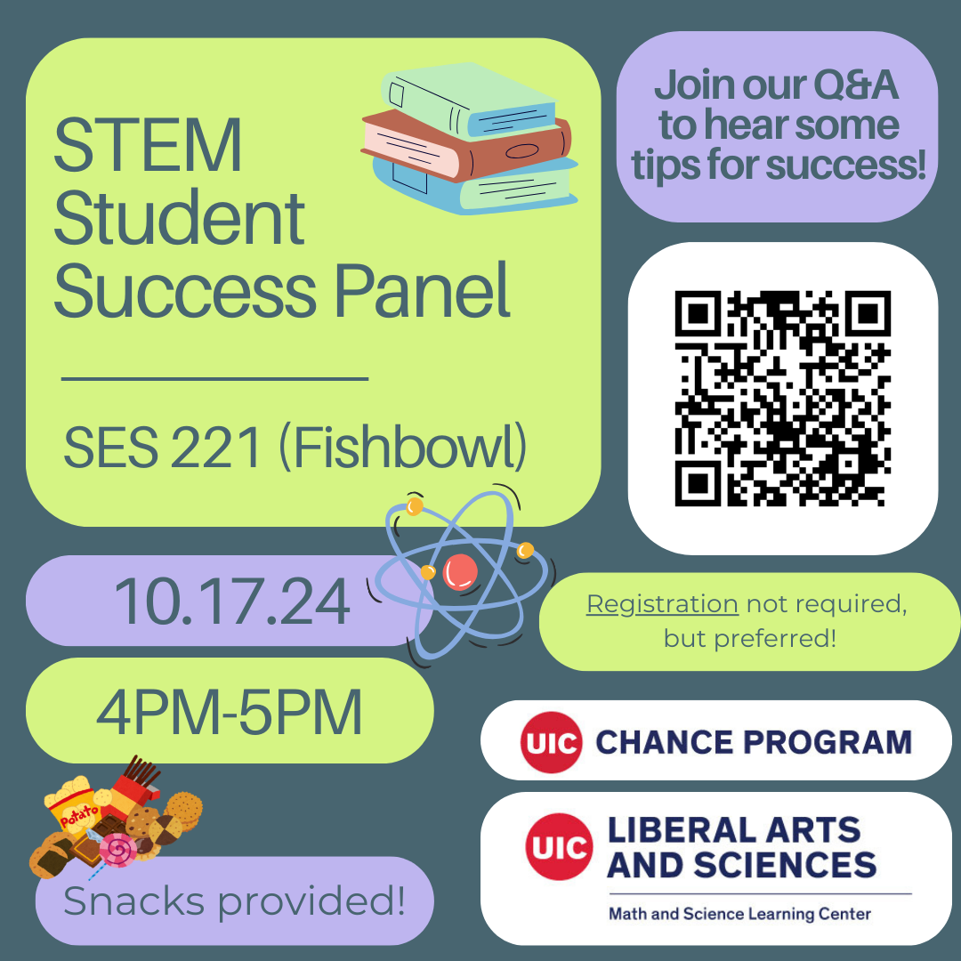 mini flyer from the STEM Student Success Panel on October 17, 2024